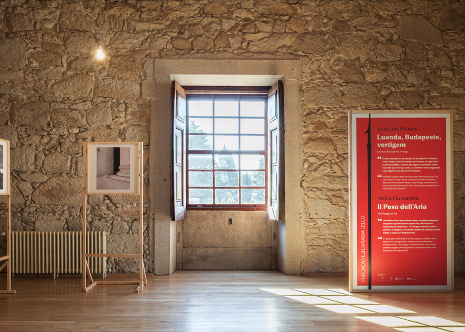 Exhibition wall graphics at Fundação Livraria Lello.